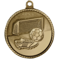 HR745 - 2" Antique Gold/Silver/Bronze Soccer High Relief Medal
