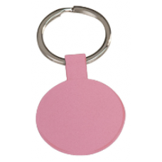 GFT114 - 1 1/2" Pink Laserable Round Keychain