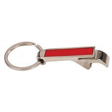 GFT121 - 2 1/2" Red Laserable Bottle Opener Keychain