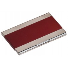 GFT126 - 3 3/4" x 2 1/2" Red Laserable Business Card Holder