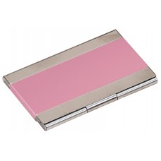 GFT128 - 3 3/4" x 2 1/2" Pink Laserable Business Card Holder