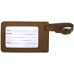 GFT180 - 4 1/4" x 2 3/4" Dark Brown Laserable Leatherette Luggage Tag
