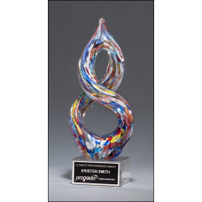 2270 Helix-Shaped Multi-Color on Art Glass Award