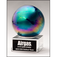 2310  Metallic Prism-Effect Art Glass Globe Award