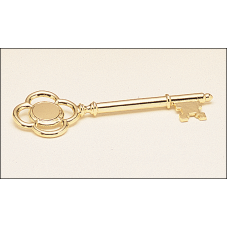 5107 Goldtone plated key with engraving disc.
